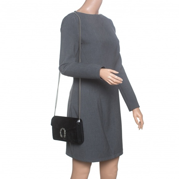 GUCCI Black GG | Velvet Mini Dionysus Wallet On Chain‎ - Picture 15 of 15